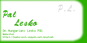 pal lesko business card